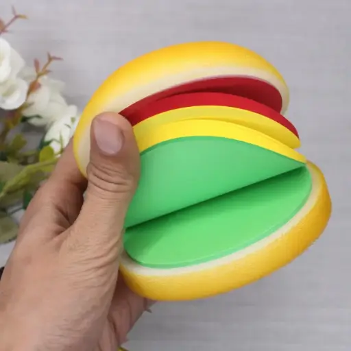 Burger Shape Soft Sponge Notepad